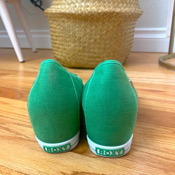Roxy Green Wedge Heel Summer ☀️ Shoe Lady’s Size 9 - Picture 3 of 7